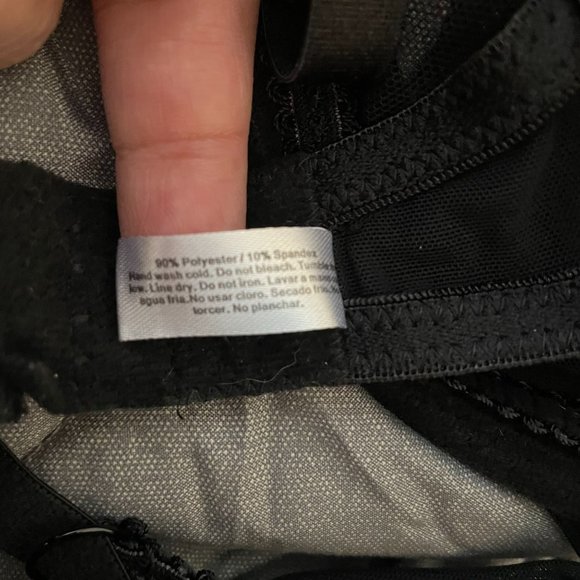 NWOT Vogue's Secret Sexy Black Lace Bra Unlined Mesh Sheer - Size 36D - Picture 8 of 8